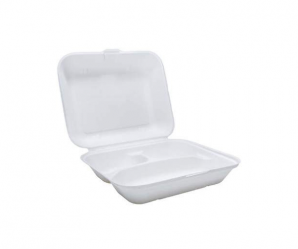3-COMPARTMENT-1 9 x 9" - Bagasse Meal Box 3 Compartment