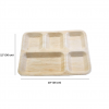 5-Compartment Palm Leaf Plates | Natural, Biodegradable & Sturdy