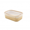 Rectangular Kraft Bowl  PP Lid - Fits 500ml, 650ml & 1000ml sizes