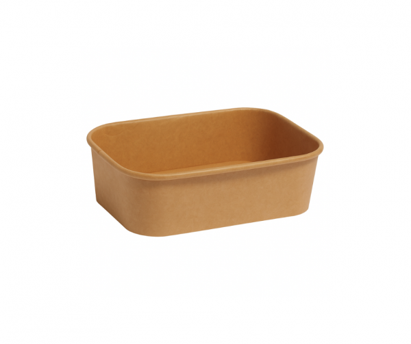 750ml Rectangular Kraft Bowl